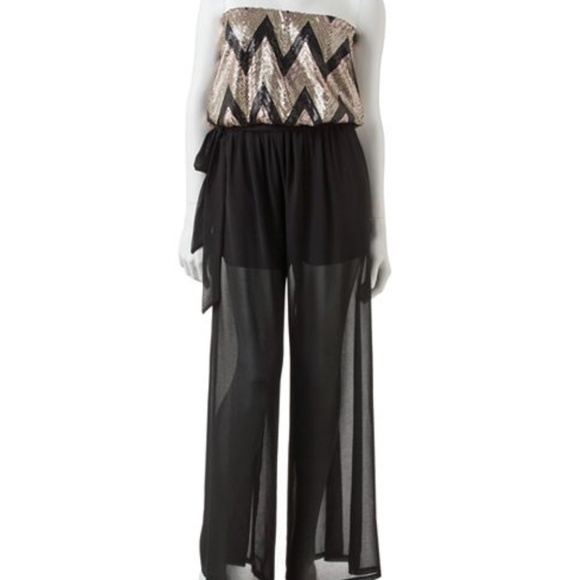 HeartSoul Pants - Heart Soul Glitzy Glam Tube Romper-Medium-NWT